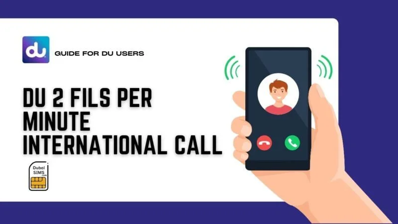 Du International Call Offer 2 fils per Minute