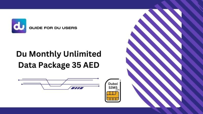 Du Monthly Unlimited Data Package 35 AED
