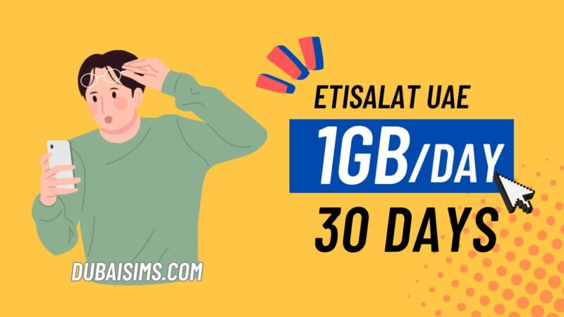 Etisalat 1GB Per Day For 30 Days – Best Weekdays Data Pack