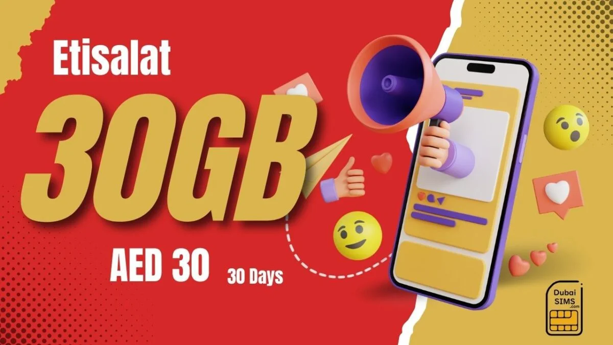 Etisalat Prepaid Data offer 30GB for 30 AED