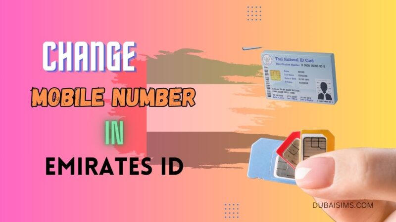 How To Change Mobile Number In Emirates ID