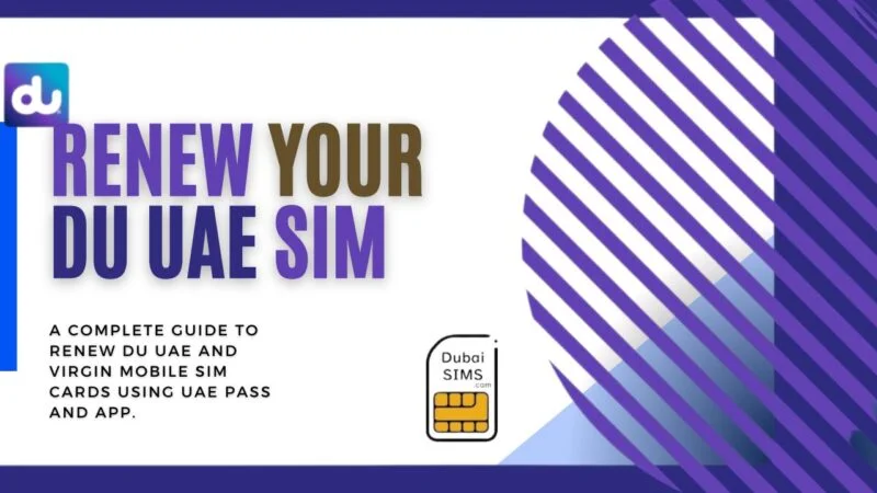 Du SIM Renewal Methods Using Emirates ID Online