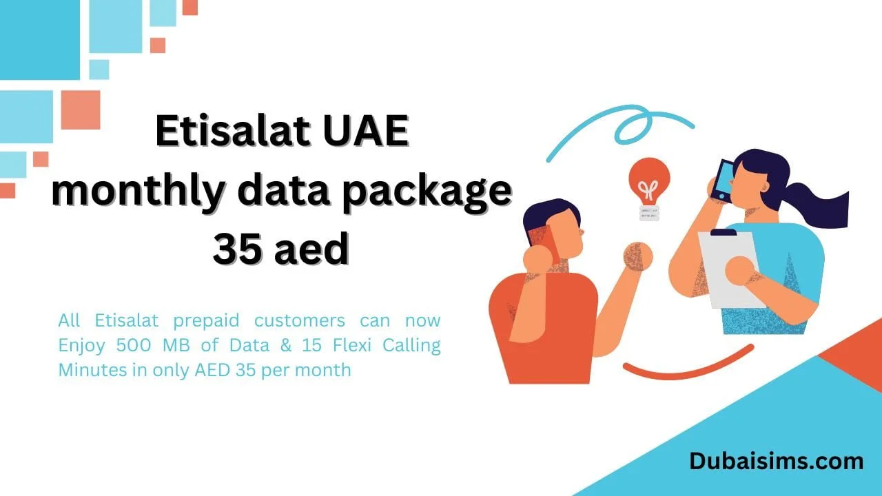 Etisalat monthly data package 35 aed