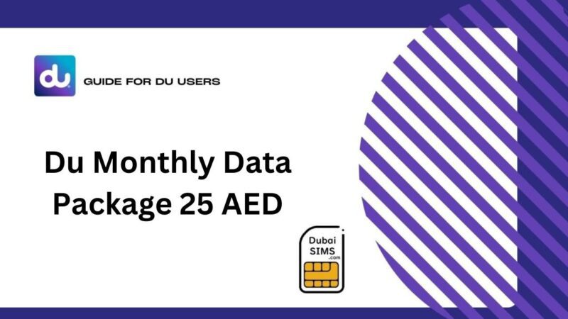 Du Monthly Data Package 25 AED