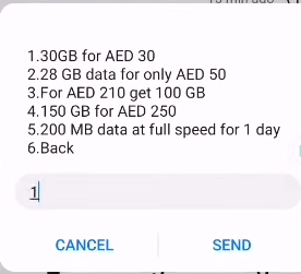 Du Monthly Data Package 30 AED