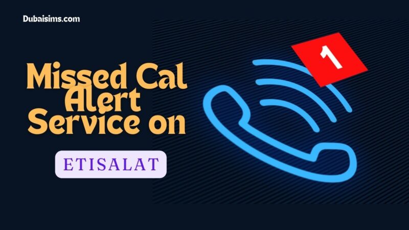 Missed Call alert Etisalat service